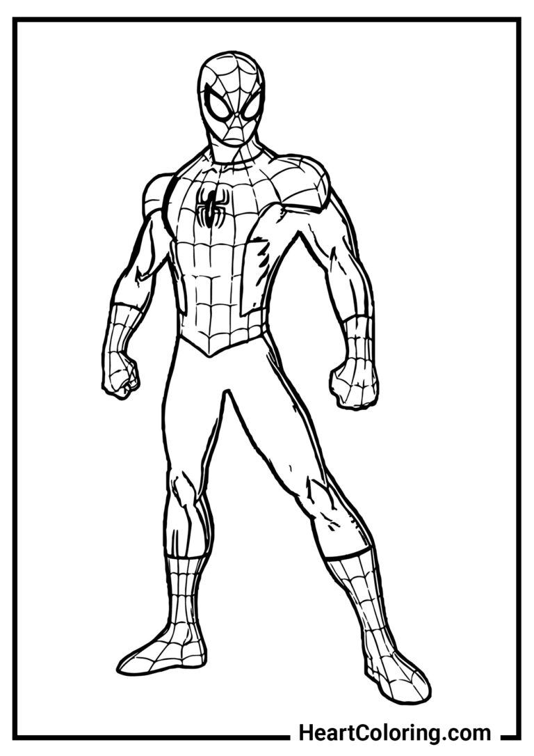 Spider Man Coloring Pages For Printing On A Heartcoloring