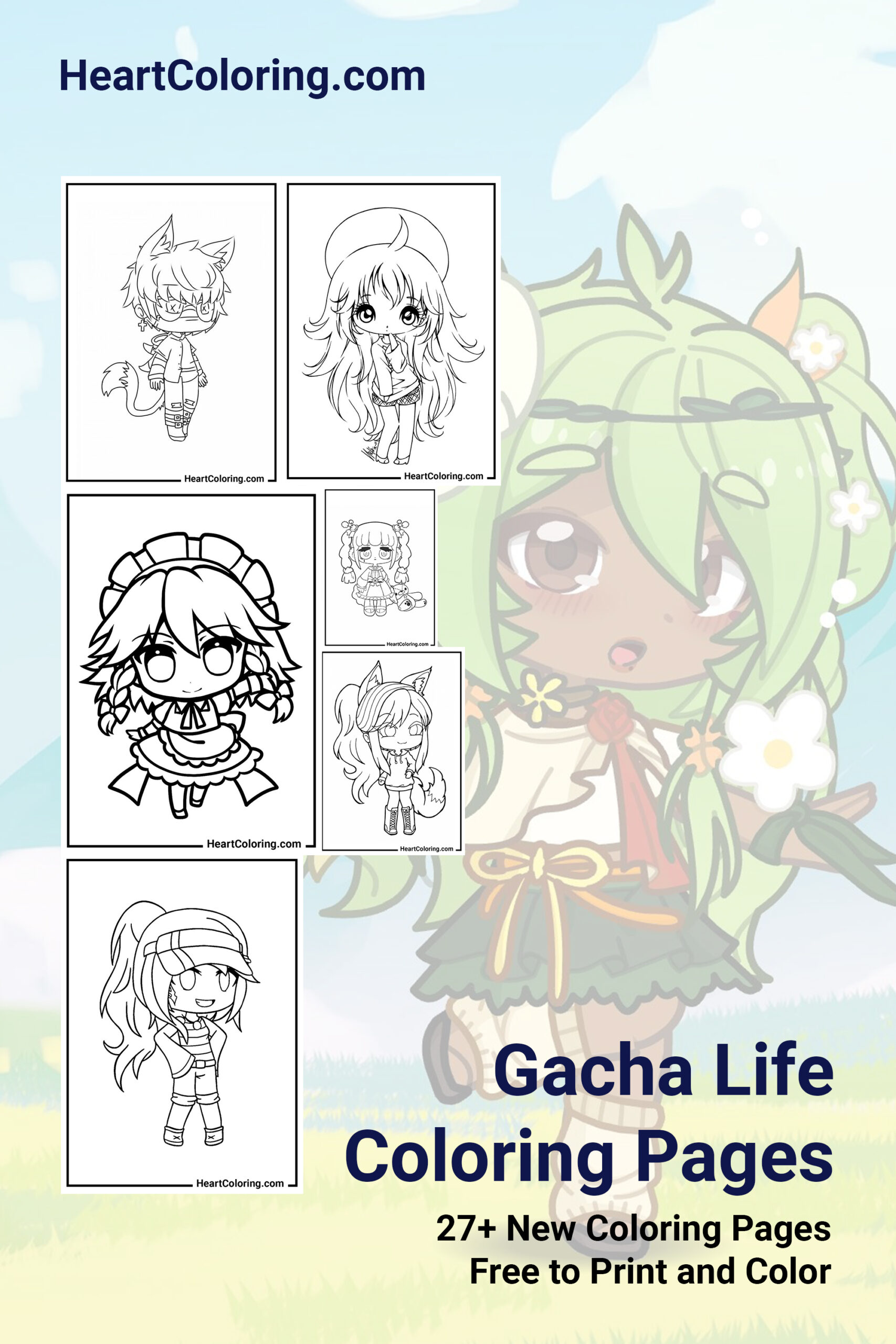 Kawaii Gacha Life Coloring Pages Pdf in 2023  Coloring pages, Anime  drawing styles, Color of life