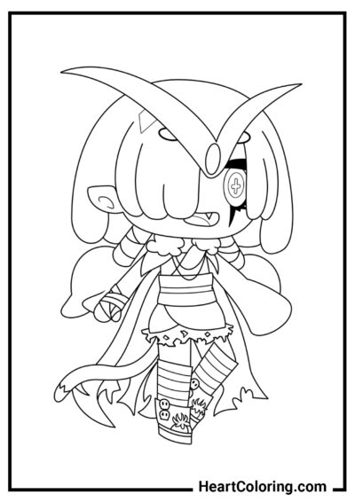 Fille en costume égyptien - Coloriages de Gacha Life