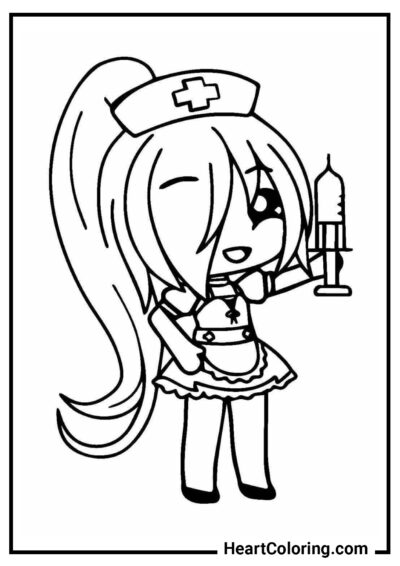 Nurse - Gacha Life Coloring Pages