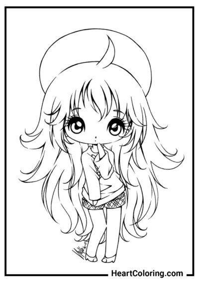 Petit ange timide - Coloriages de Gacha Life