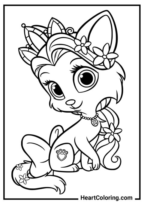 Princess kitty - Cat and Kitten Coloring Pages
