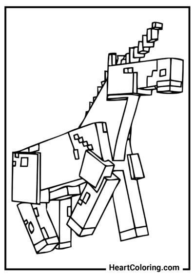 Unicorn - Minecraft Coloring Pages