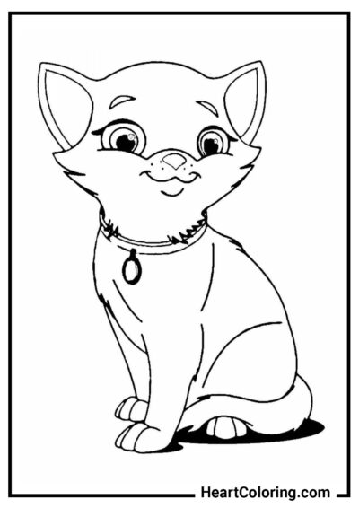 Beautiful cat - Cat and Kitten Coloring Pages