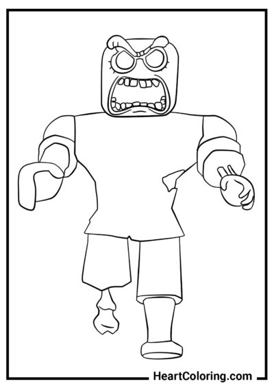 Nightmare Zombie - Roblox Coloring Pages