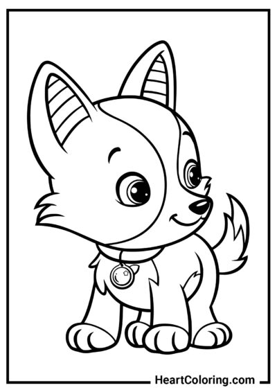 Cute puppy - Dogs and Puppies Coloring Pages
