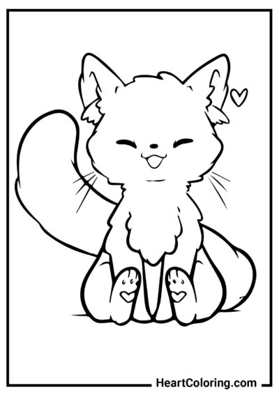 Funny cat - Cat and Kitten Coloring Pages