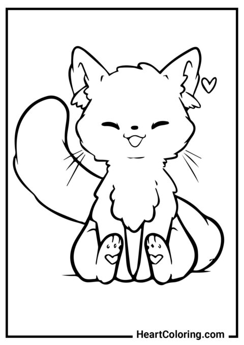 Gato engraçado - Desenhos de Gatos e Gatinhos para Colorir