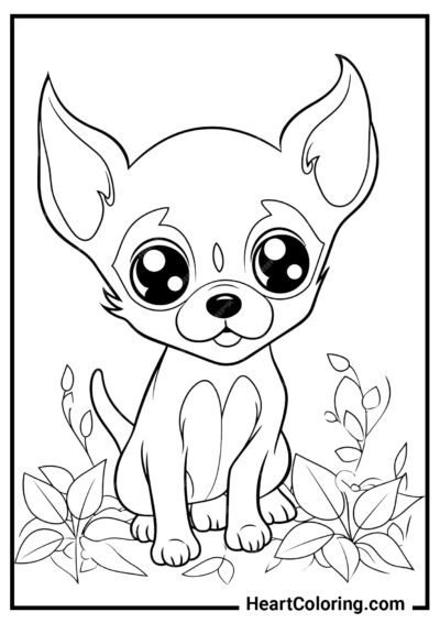 Adorable perrito - Dibujos para colorear de perros y cachorros