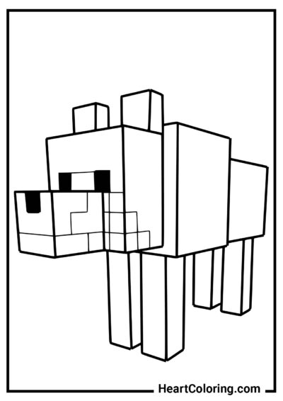 Adolescent loup-garou - Coloriages de Minecraft