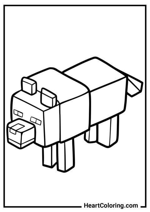 Minecraft Teen Wolf - Minecraft Coloring Pages