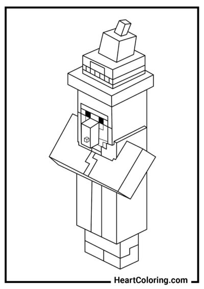 Sorcière de Minecraft - Coloriages de Minecraft