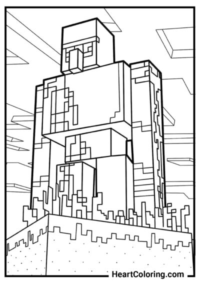 Iron Golem Minecraft - Minecraft Coloring Pages