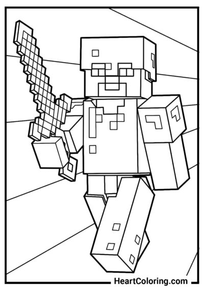 Brand new armor - Minecraft Coloring Pages