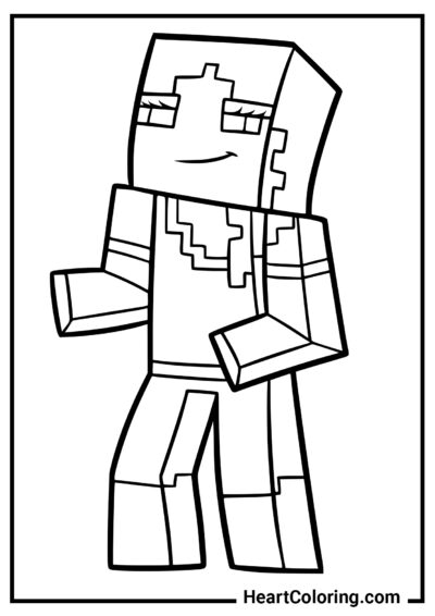 Alex Dançante - Desenhos para colorir do Minecraft