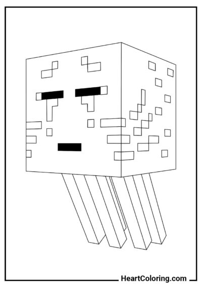 Kolorowanka Ghast — pobierz, wydrukuj, pokoloruj