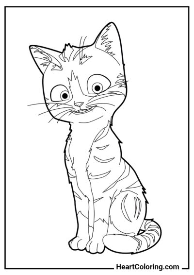 Street cat - Cat and Kitten Coloring Pages