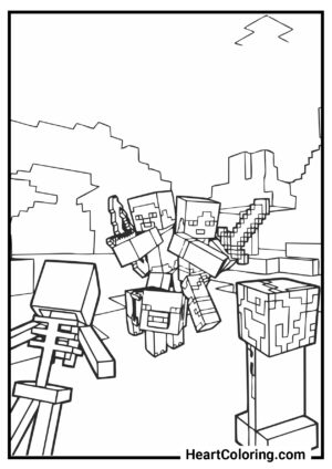 Minecraft Coloring Pages to Print on A4 | 50+ Coloring Sheets