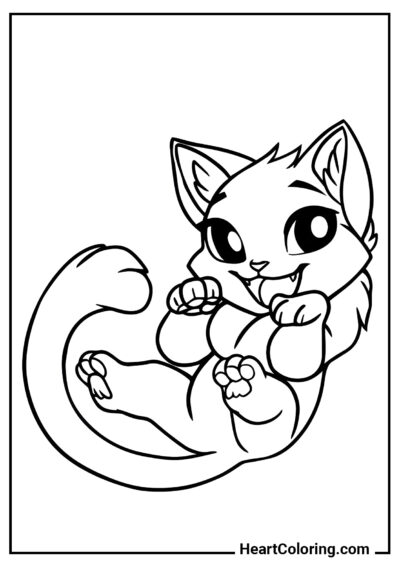 Playtime - Cat and Kitten Coloring Pages