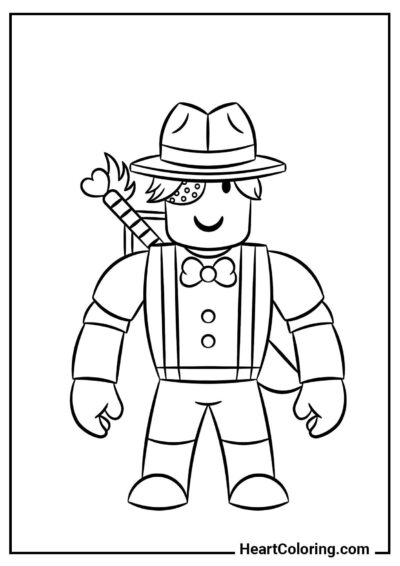 Cute and printable: Character in a Cowboy Hat