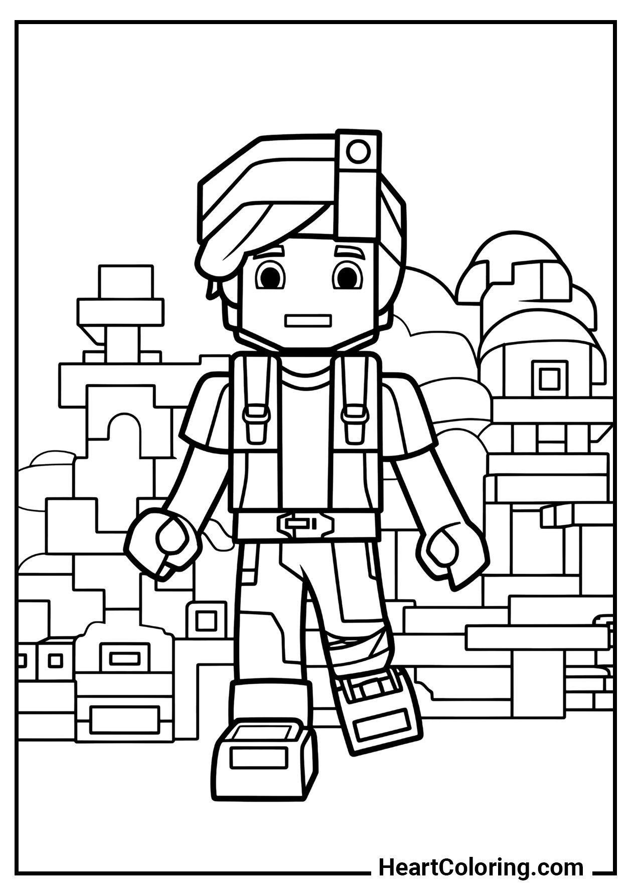 Scared Roblox Hero – printable fun for toddlers