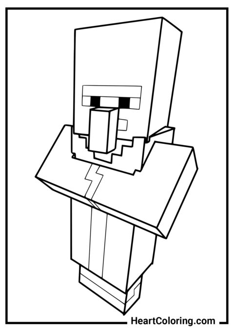 Aldeão do Minecraft - Desenhos para colorir do Minecraft