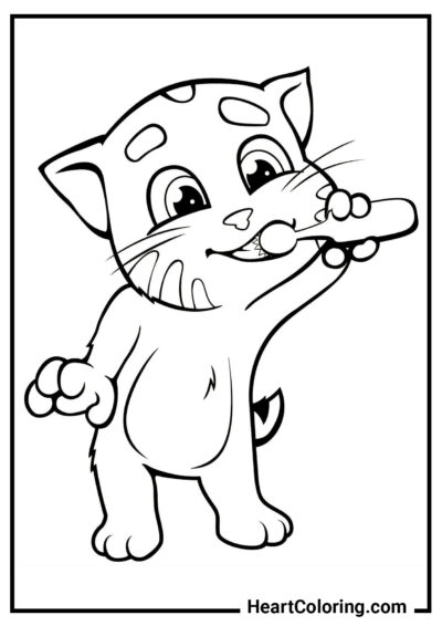 My Talking Tom - Cat and Kitten Coloring Pages