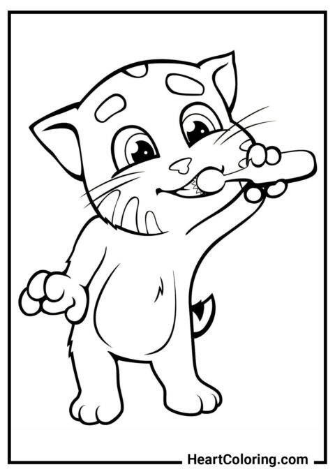 My Talking Tom - Cat and Kitten Coloring Pages