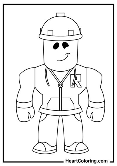 Constructor - Dibujos de Roblox para colorear