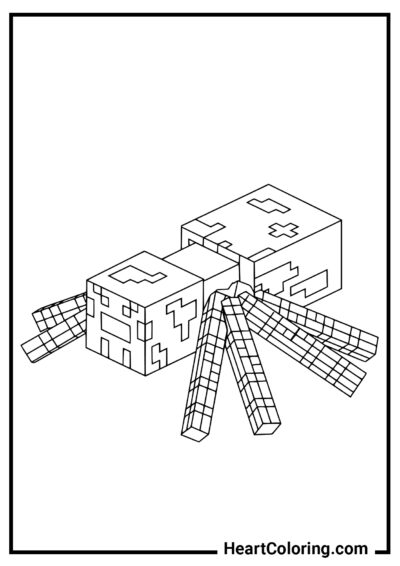Minecraft Spider - Minecraft Coloring Pages