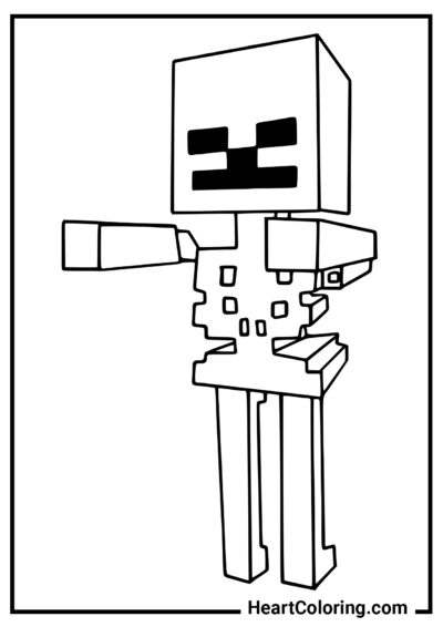 Esqueleto - Desenhos para colorir do Minecraft