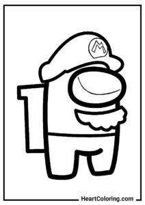 Cute and printable: Among Us Mario