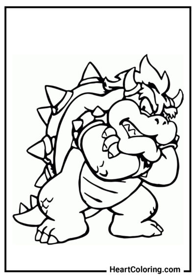 Bowser - Desenhos do Mario Bros para Colorir
