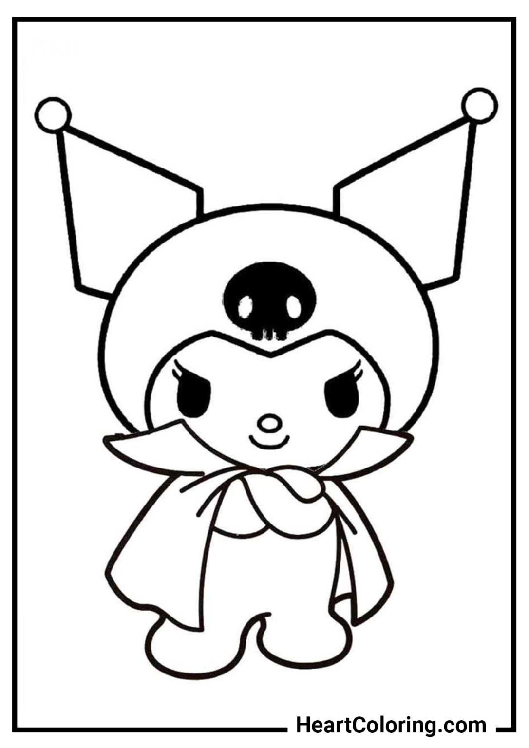 Kuromi Free Printable Coloring Pages | Onegai My Melody