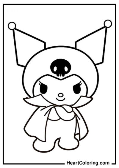 Confiant Kuromi - Coloriages de Kuromi