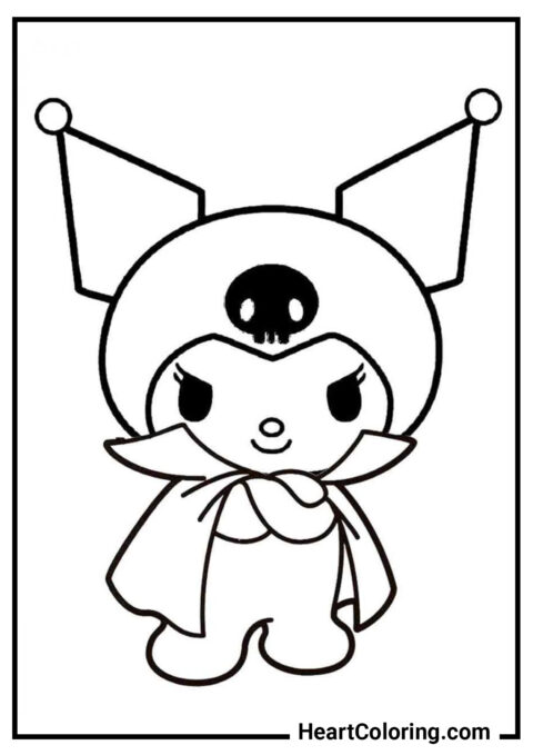 Confident Kuromi - Kuromi Coloring Pages