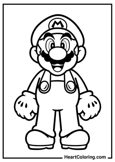 Spaßiger Mario - Ausmalbilder Super Mario