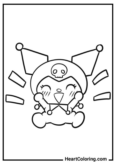 Happy Kuromi - Kuromi Coloring Pages