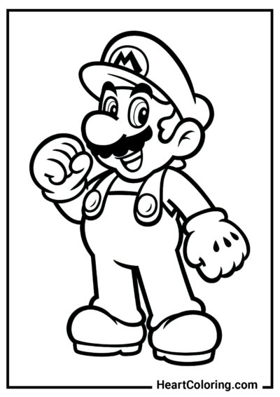Mario ispirato - Disegni di Super Mario da Colorare