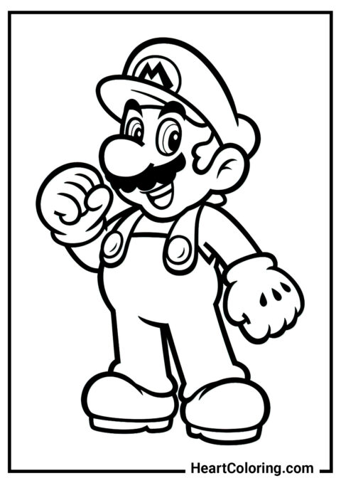 Mario Inspirado - Desenhos do Mario Bros para Colorir