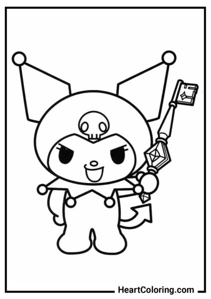 Kuromi Free Printable Coloring Pages | Onegai My Melody