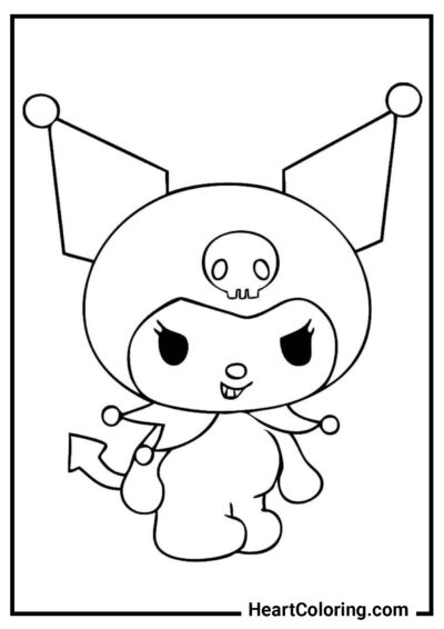 Kuromi’s smile - Kuromi Coloring Pages