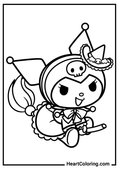Little witch Kuromi - Kuromi Coloring Pages