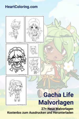 Gacha Life-Malvorlagen im A4-Format ausdrucken und kostenlos herunterladen