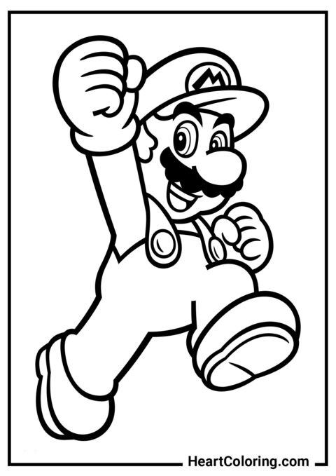 Mario viene al rescate - Dibujos de Mario Bros para Colorear