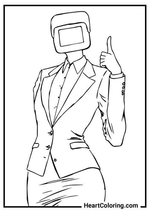 Normal Camerawoman - Cameraman Coloring Pages