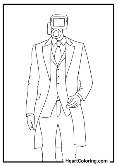 Scientist Cameraman - Cameraman Coloring Pages