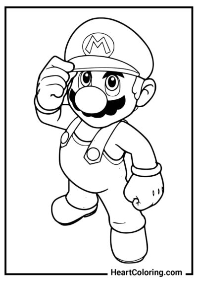Ernsthafter Mario - Ausmalbilder Super Mario