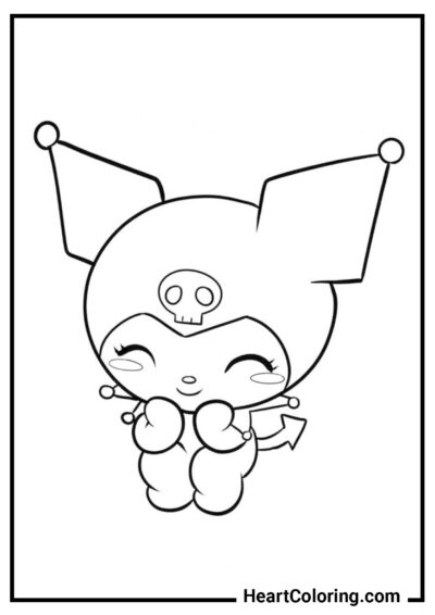 Shy Kuromi - Kuromi Coloring Pages