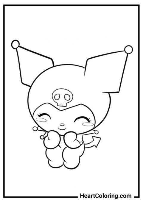 Shy Kuromi - Kuromi Coloring Pages